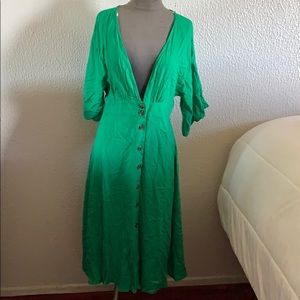 Forever 21 green midi dress